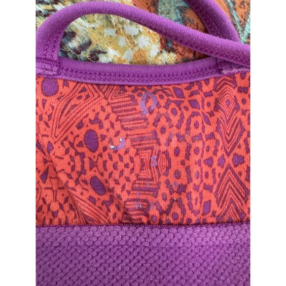 prAna Ambrosia Dress Womens Small Purple Red Geometric Floral Strappy Summer - Picture 3 of 8